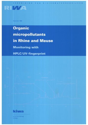 Organic micropollutants in Rhine and Meuse a - Riwa