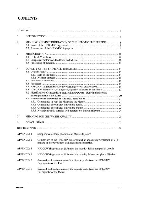 Organic micropollutants in Rhine and Meuse a - Riwa