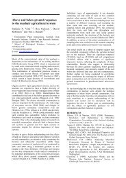 Above and below ground responses to the machair agricultural system