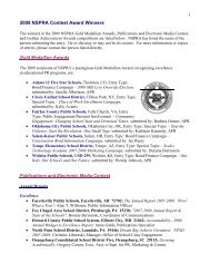 2009 NSPRA Contest Award Winners - National School Public ...