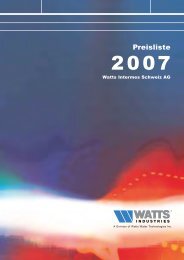 Preisliste - Watts Industries