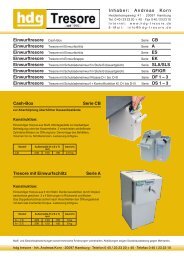 Einwurftresore - hdg - tresore