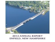 2012 annual report enfield, new hampshire - Town of Enfield