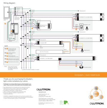 Lutron EcoSystem Wiring Diagram - Lutron Lighting Installation ...