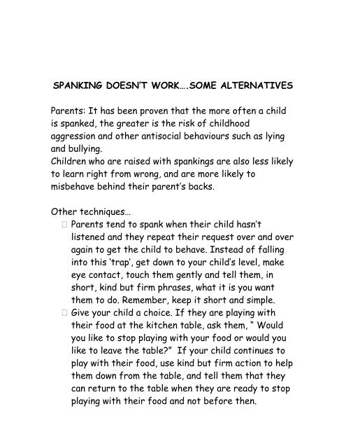 Spanking doesnt work - Some alternatives.pdf - Pathways Health ...