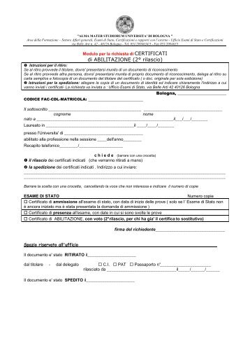 richiesta certificati - Ordinemedici.bz.it