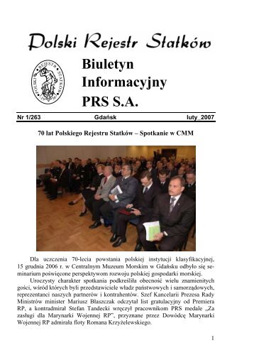 Nr 1/263 GdaÅsk luty 2007 - PRS