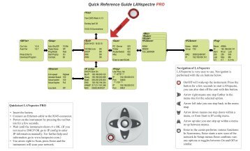 Quick Reference Guide LANspectre PRO