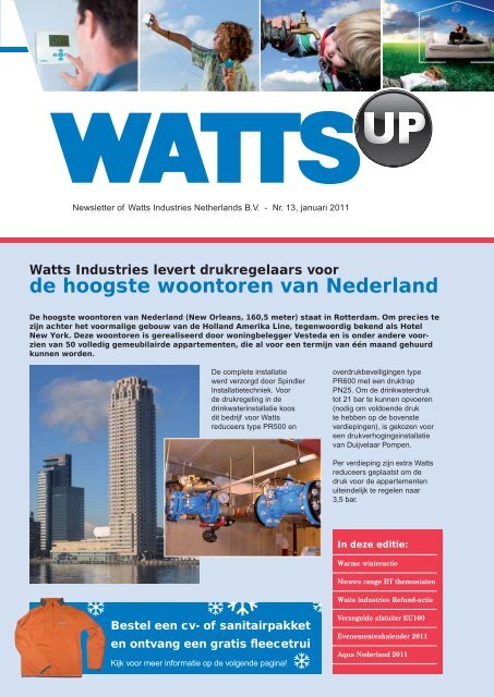 de hoogste woontoren van Nederland - Watts waterbeveiliging