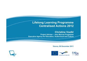 Lifelong Learning Programme Centralised Actions 2012