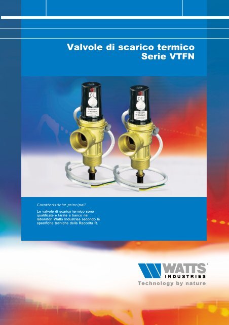 Valvole di scarico termico Serie VTFN - WATTS industries