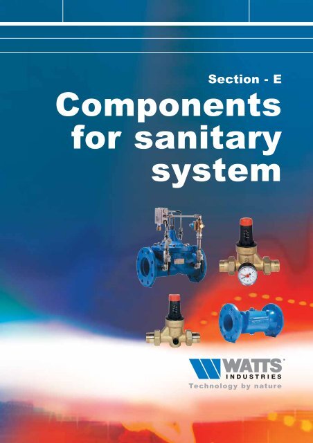 Components for sanitary system - Watts Industries