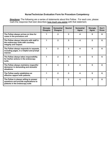 Procedure Competency Evaluation Form - UCLA