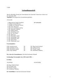 Gemeinderats-Protokoll 5/2009 - (ÃVP) Unterach am Attersee
