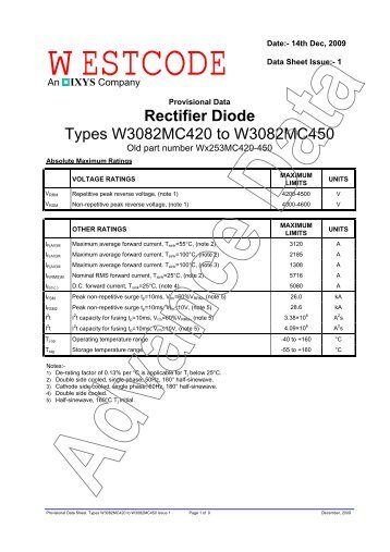 Rectifier Diode - IXYS UK Westcode Ltd