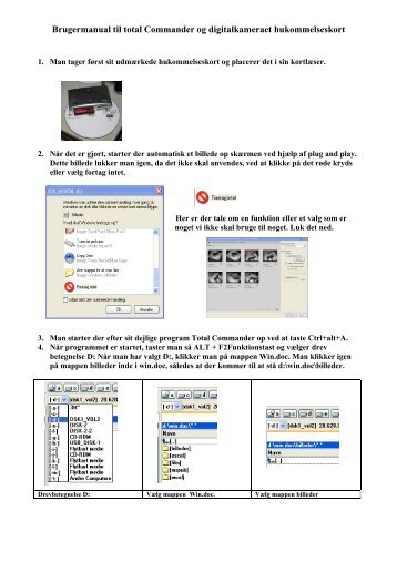 Brugermanual til total Commander og digitalkameraet ...