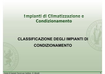 Impianti di Climatizzazione e Impianti di Climatizzazione e ...
