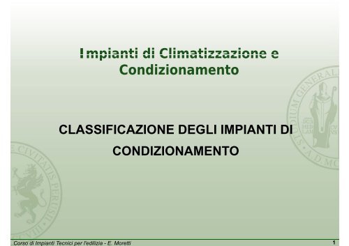 Impianti di Climatizzazione e Impianti di Climatizzazione e ...