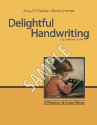 Delightful Handwriting sample - Simply Charlotte Mason