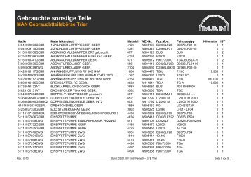 Gebrauchte sonstige Teile - MAN Truck & Bus Deutschland