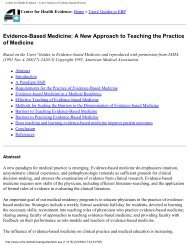 Evidence Based Medicine - RT Journal On-Line