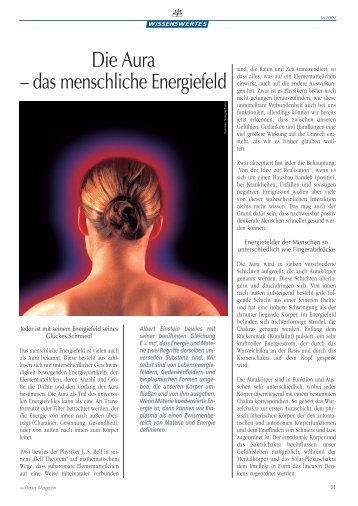 Die Aura - das menschliche Energiefeld (PDF, 185kb)