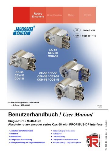 CEx-58 / COx-58 PROFIBUS-DP (PNO) - TR Electronic