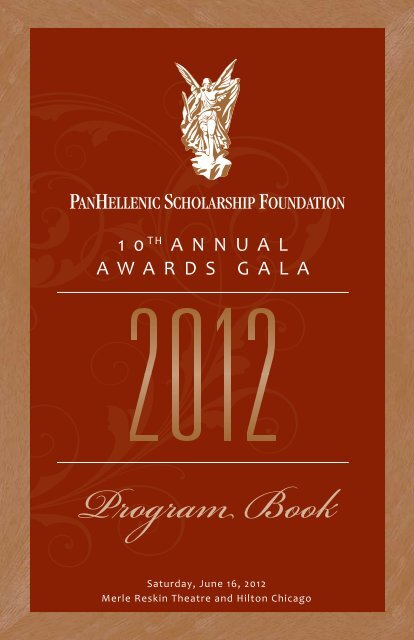 Program Book - PanHellenic Scholarship Foundation