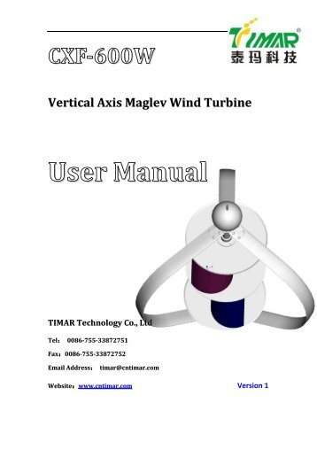 manual TiMAR CXF - wind-sun-4all
