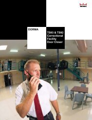 DORMA TS93 & TS92 Correctional Facility Door ... - Hardware Direct