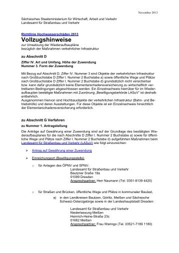 Vollzugshinweise LASuV zur RL-HWS 2013 - Landesamt für ...