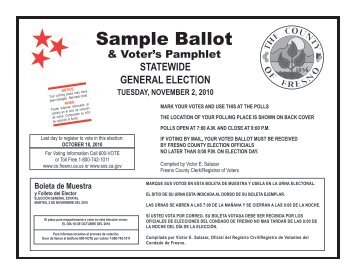 Sample Ballot - Fresno County