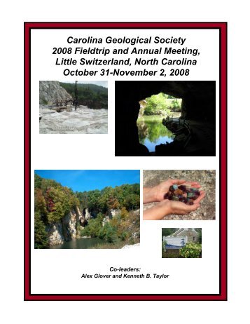 Download Guidebook as .pdf (2.2 Mb) - Carolina Geological Society