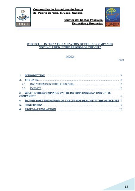 ¿porqué la internacionalización de las empresas pesqueras ... - Arvi