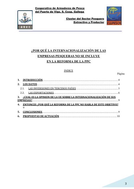 ¿porqué la internacionalización de las empresas pesqueras ... - Arvi