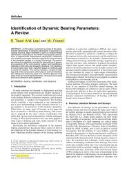 Identification of Dynamic Bearing Parameters: A ... - Michael I Friswell