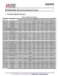 RFM42B/43B Register Description - HOPE Microelectronics