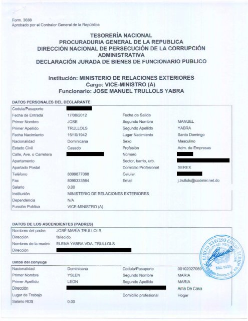 declaracion jurada sr. trullols yabra - Ministerio de Relaciones ...