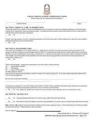 indian springs school permissions form section i: medical care ...