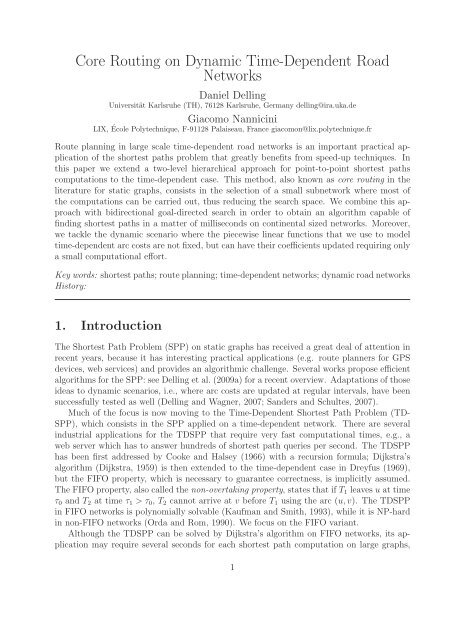 Core Routing on Dynamic Time-Dependent Road Networks