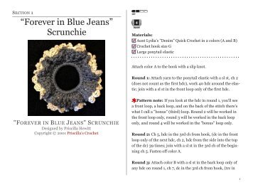 Ã¢Â€ÂœForever in Blue JeansÃ¢Â€Â Scrunchie - Priscilla's Crochet