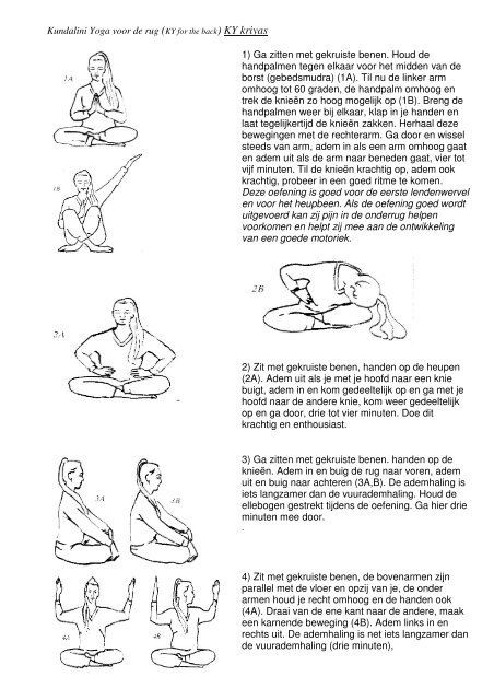 Word gek Manieren Algemeen Kundalini Yoga voor de rug (KY for the back) KY kriyas 1 ... - Pinklotus