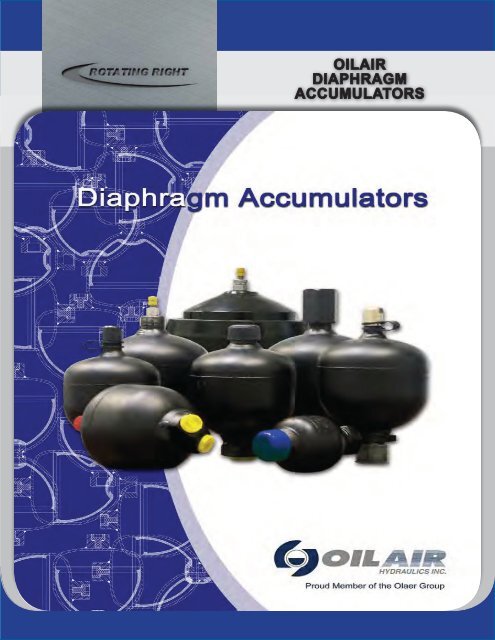 OILAIR DIAPHRAGM ACCUMULATORS - Rotating Right