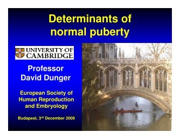 Determinants of normal puberty - eshre