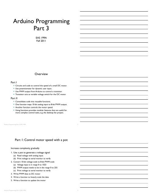 Arduino Programming Part 3