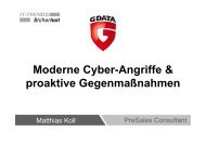 Matthias Koll, G Data Software AG, Bochum - IT-Trends Sicherheit