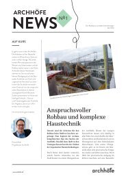 ARCHHÖFE NEWS - Halter Unternehmungen