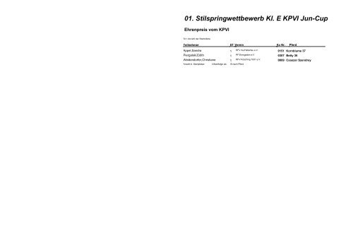 01. Stilspringwettbewerb Kl. E KPVI Jun-Cup - Pferdefreunde ...