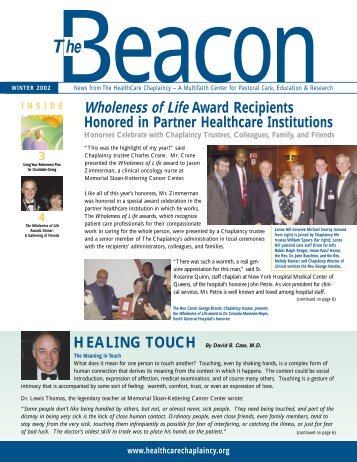 The Beacon Winter 2002 - HealthCare Chaplaincy