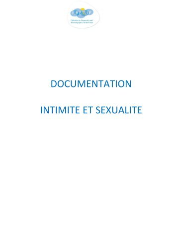 DOCUMENTATION INTIMITE ET SEXUALITE - Fregif